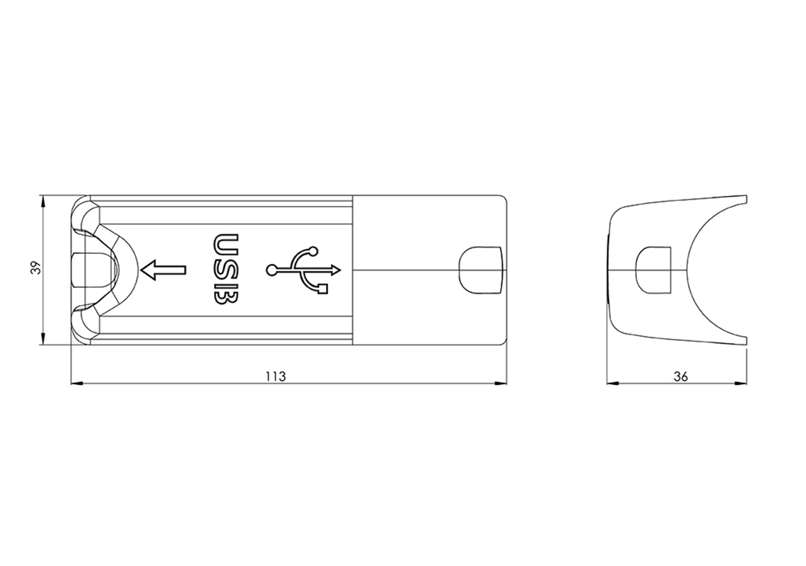 Simple USB charging socket for the comfort on the bus/coach